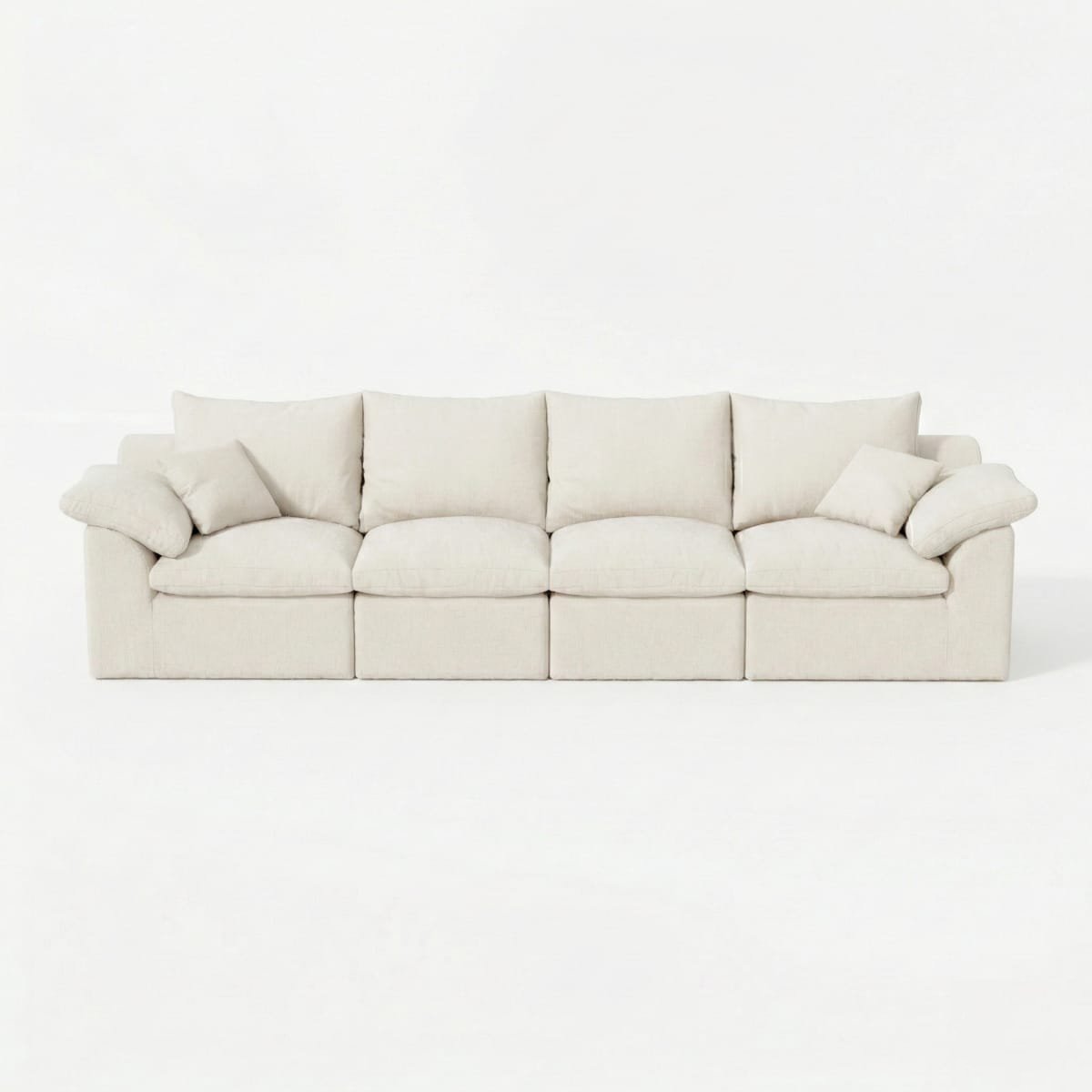 [LIMITED] 4-Seater Luxury High-Back Sectional Cloud Couch-Supportive Seating, Premium Chenille